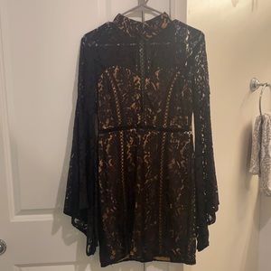 Black lace dress
